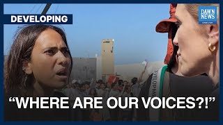 CNN Reporter Called Out For “Bias” Coverage At Rafah Border | Developing | Dawn News English