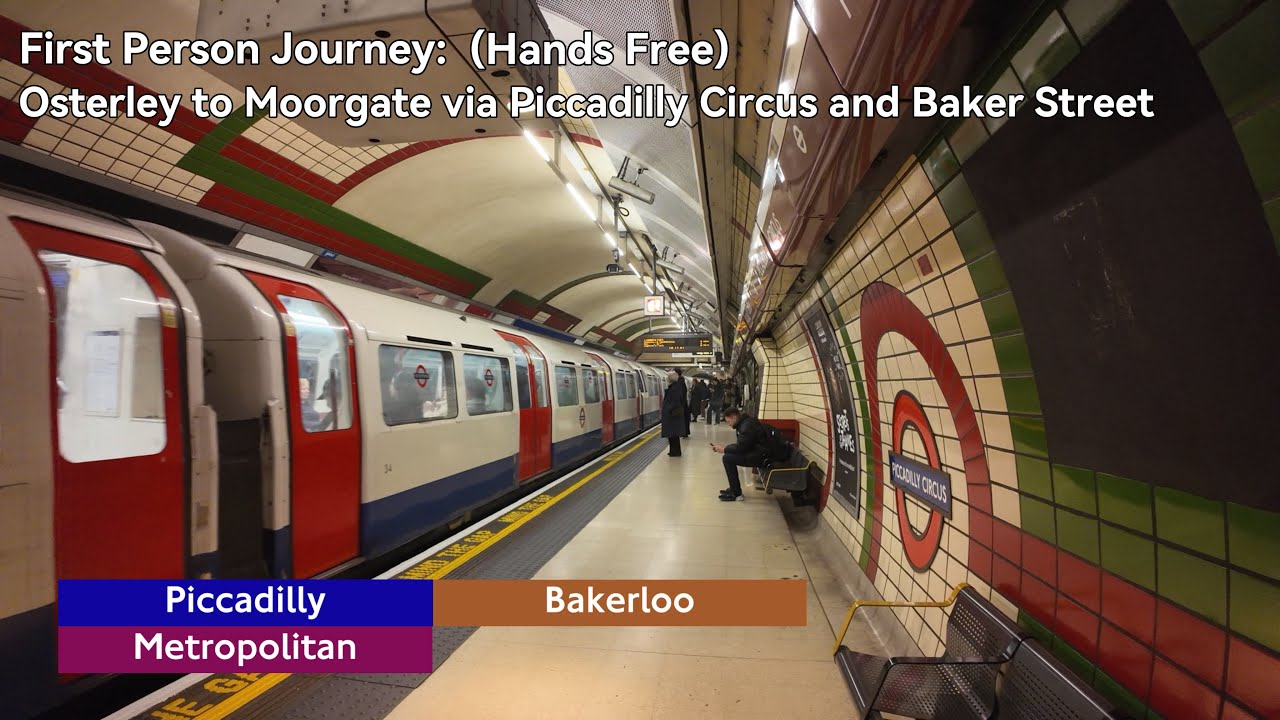 First Person Journey: Osterley to Moorgate via Piccadilly Circus and Baker Street (Hands Free)