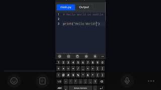 Day 01: Hello World on Mobile | Learn Python online with your smartphone #python #pythonforbeginners