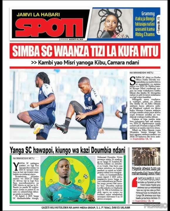 Magazeti ya Michezo leo Agosti  5, 2025