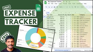 How To Track Your Expenses in 2023 | EASY & FREE Google Sheets Template screenshot 3