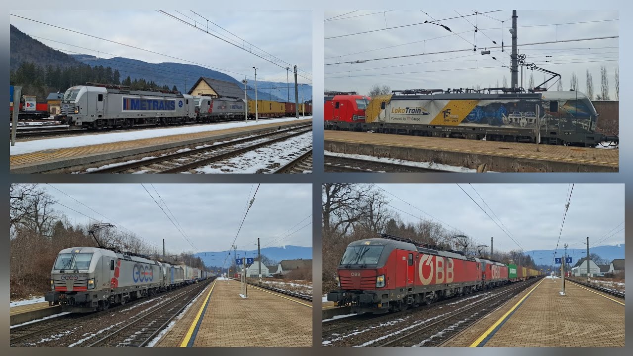 TRENI nel NODO di VILLACH e TRA TARVISIO e UGOVIZZA!