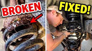 1990s Ford F-150 coil springs go BAD | How to replace them 