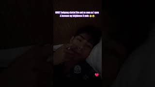 The way Taehyung starts live and end before increasing brightness😂🤣#v #taehyung