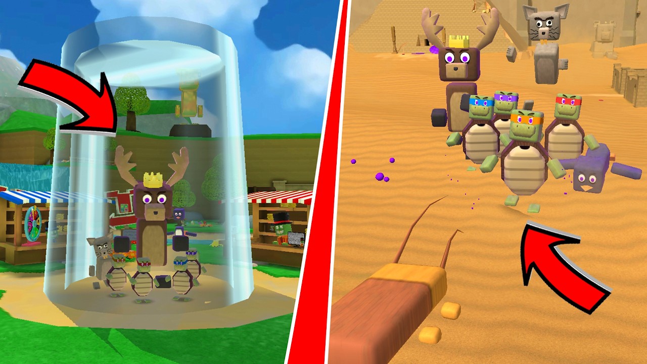 SEMUA MUSUH DIKURUNG GELAS DI SUPER BEAR ADVENTURE!!!