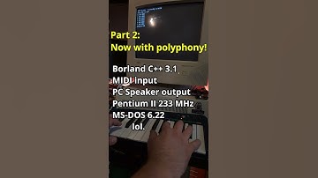 PC speaker driven by MIDI PART 2 #msdos #retro #midi #vintagepc #polyphony