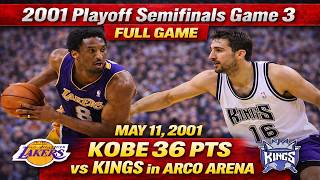 2001 Lakers vs Kings NBA Playoffs Game 3 | Kobe Bryant 36 PTS Chris Webber | May 11, 2001 FULL GAME