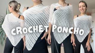 how to: crochet poncho tutorial | beginner friendly (two ways)