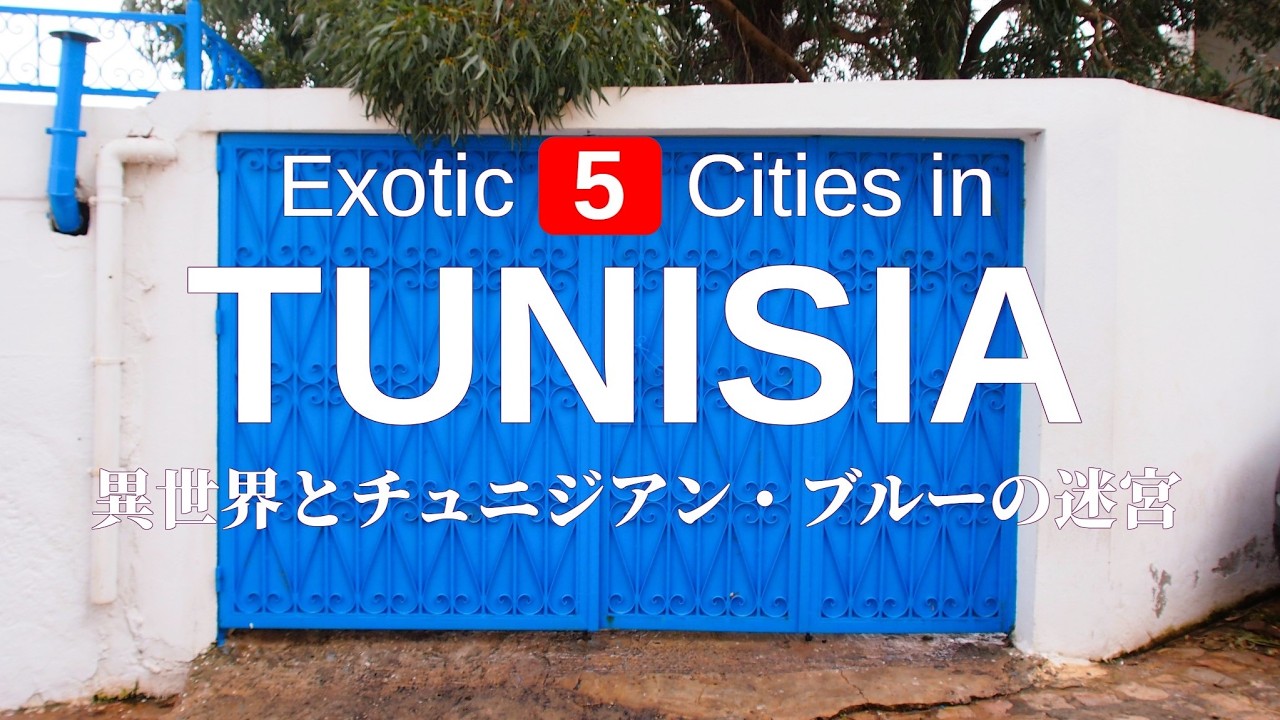 【チュニジア周遊】異世界とチュニジアン・ブルーの迷宮と古代ローマの足跡、数々の世界遺産を辿る旅！
