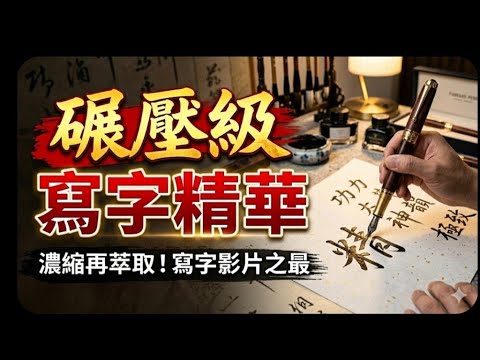 第50招-天啊！寫出美字，竟然這麼簡單-讓醜字秒變美字-付費級硬筆教學內容免費大公開-字體光速進化，書寫能力立刻提升。最精華、最重要的寫字影片-最強寫字祕笈-硬筆、練字必看- 了解架構必看-輕鬆學寫字