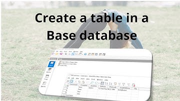 Get started with a database use LibreOffice Base database