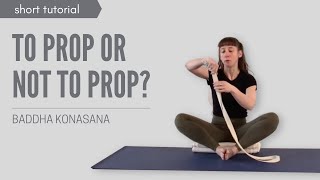 In this video tutorial, steph discusses the when and why of using
props baddha konasana, specifically to hold a belt sit up on blankets.
...
