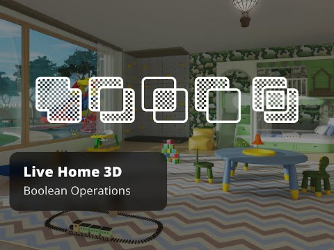 Boolean Operations in Live Home 3D