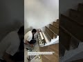 Wood Stair Installation Process! #construction #DIY #flooring #shorts #builder #design