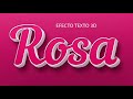 Crear un Efecto de Texto Rosa 3D en Photoshop - Tutorial de Photoshop