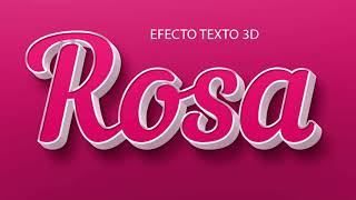 Crear un Efecto de Texto Rosa 3D en Photoshop - Tutorial de Photoshop