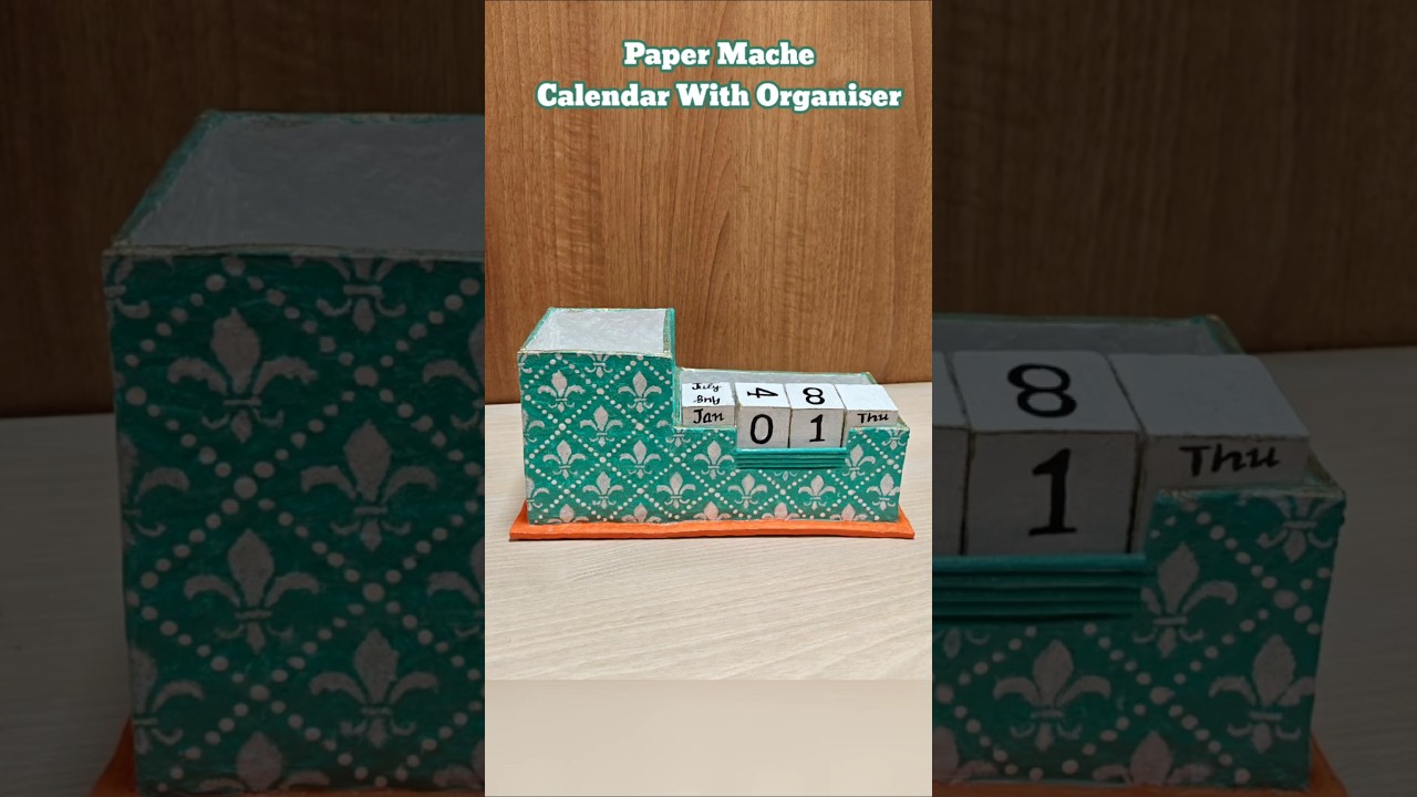 Paper Mache Calendar With Organiser|Calendar 2026 | DIY Calendar with Organizer