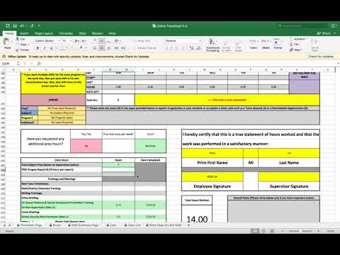 Online Timesheet Tutorial