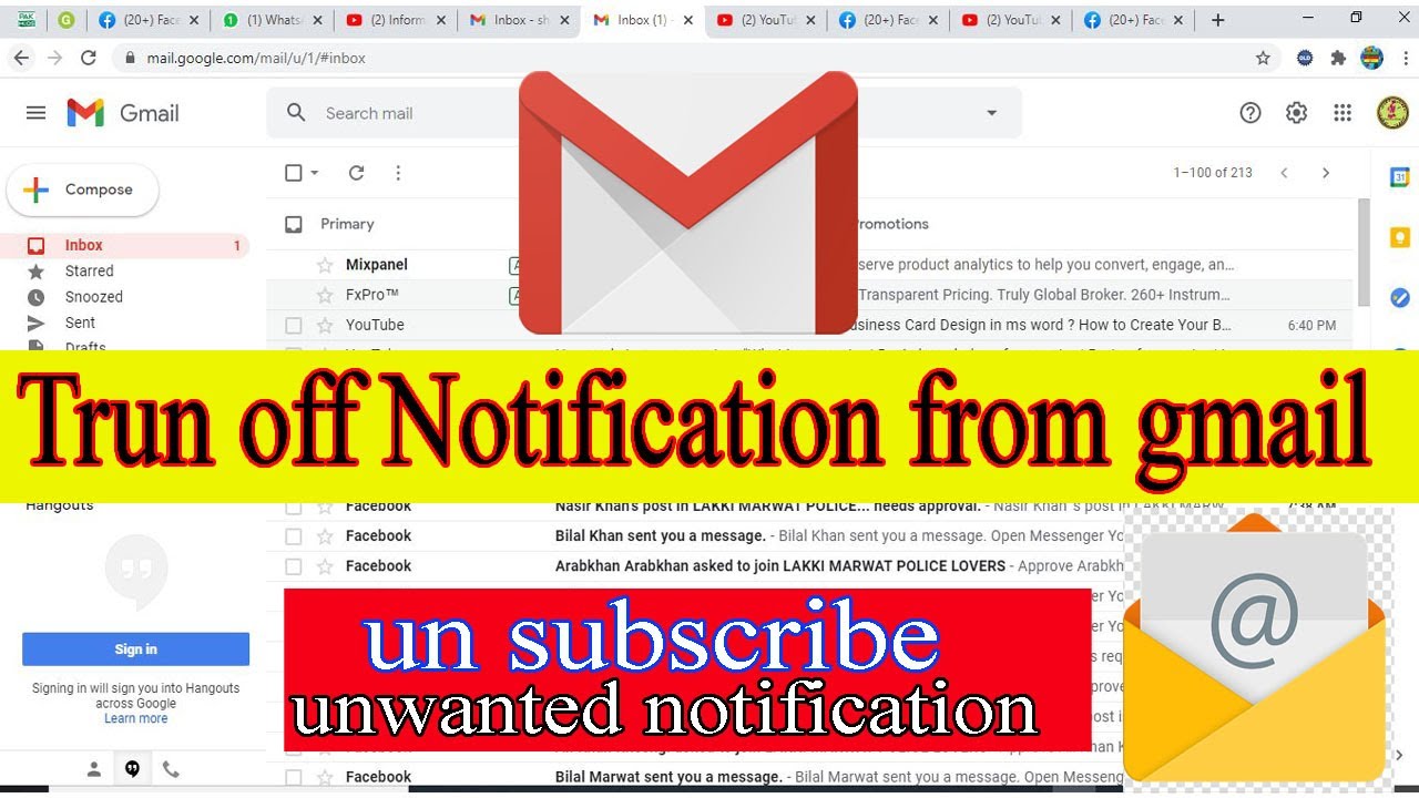 How To Turn Off Email Notifications Gmail Gmail Notification off