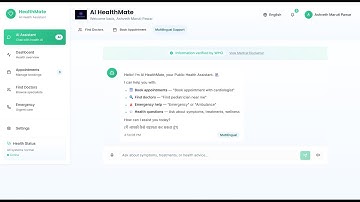 AI HealthMate ChatBot Demo video