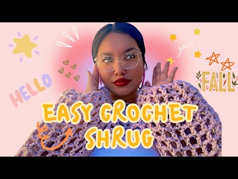 Easy Cropped Crochet Shrug (Beginner Friendly)| Plus Size && Any Size!