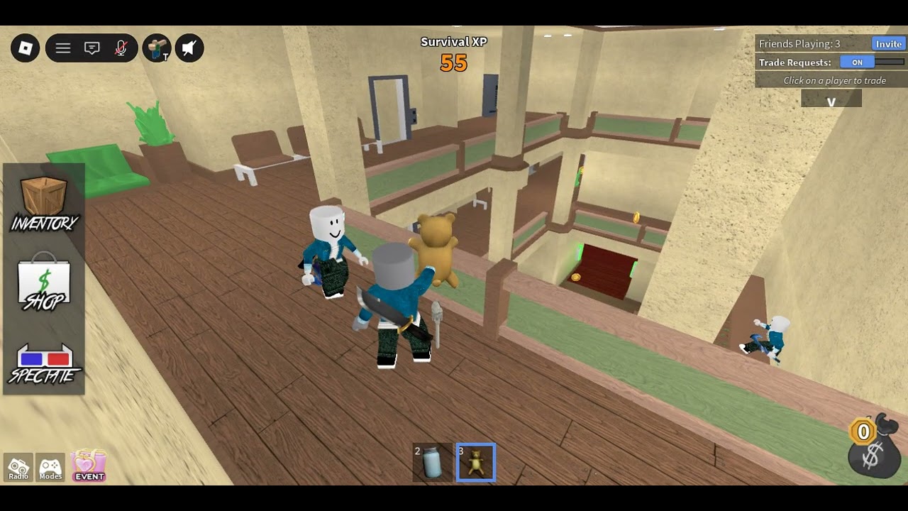 Me playing mm2 with friends (funny monets)