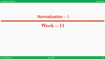 Normalization