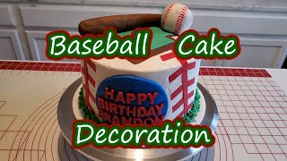 Decorating a Baseball Themed Cake!