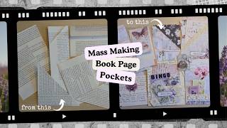 Mass Making Book Page Pockets For Junk Journals