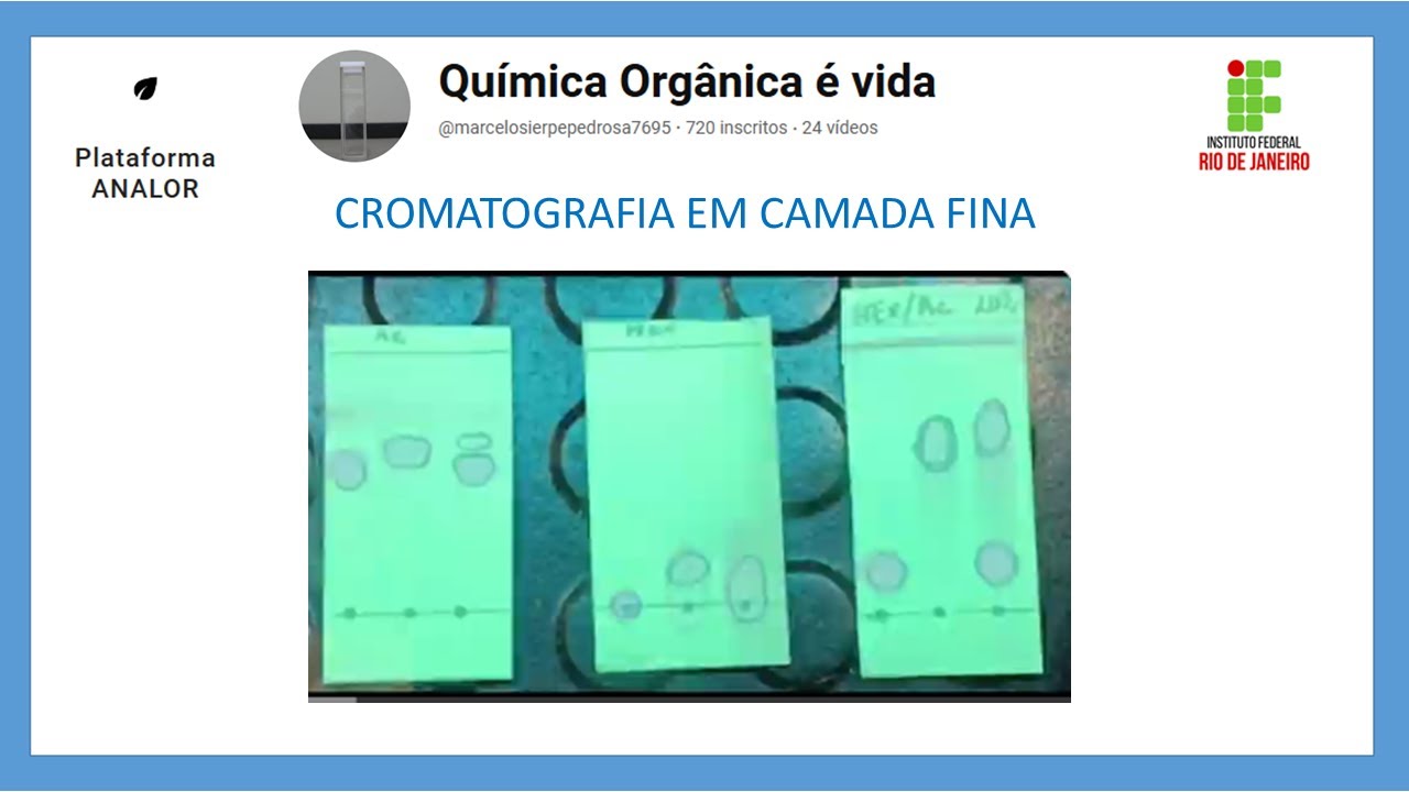 Cromatografia em camada fina (CCF) - YouTube