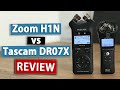 Zoom H1N vs Tascam DR07X Review and Comparison. Interference issues!