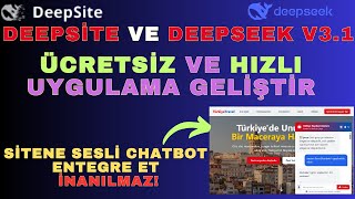 Tamamen Ücretsi̇z Deepsite Bu Tamamen Ücretsiz Deepseek V3.1 Yapay Zeka Kodlayıcıyı Dene Çilginca