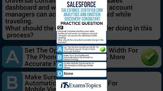 Certified CRM Analytics and Einstein Discovery Consultant (Analytics-Con-201) Exam Questions 2026