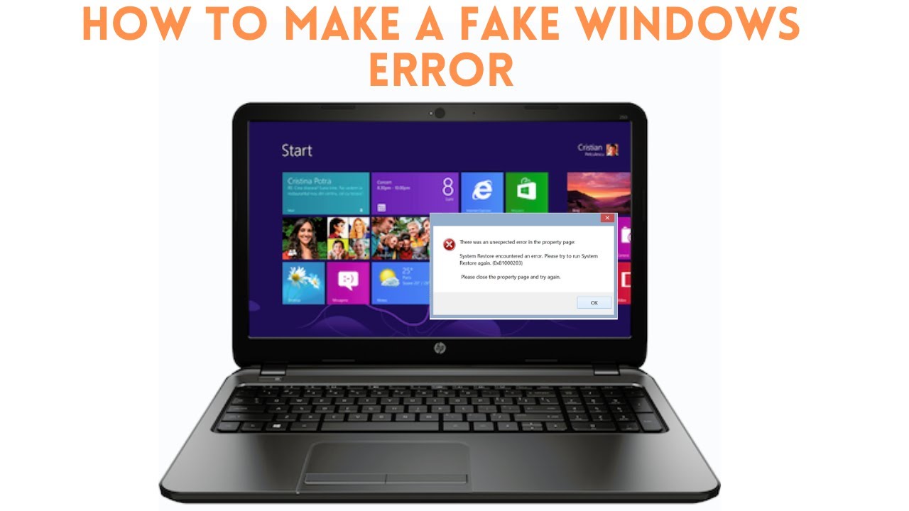 How to Make a Fake Windows Error YouTube