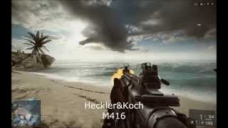 Battlefield 4: All Assault Rifles: Reload animations and Iron sights