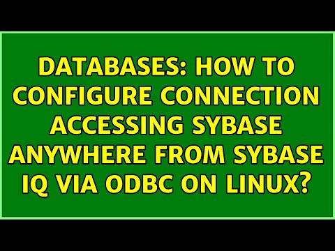 Databases: How to