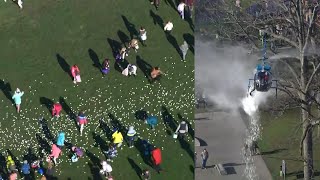 20,000 Easter Marshmallows Drop From Helicopter in Michigan