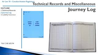 Air Law 18 - Technical Records
