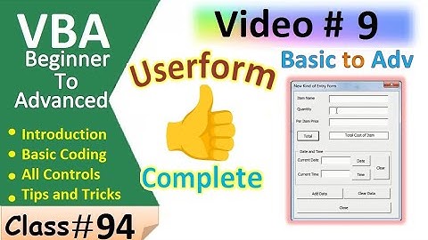 Excel VBA Lesson-9 in Pashto | Userform in Pashto | Excel VBA Userform in Pashto #userform #vba