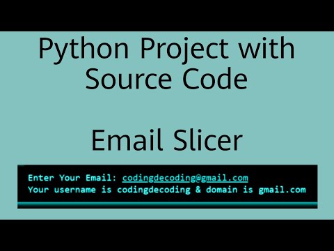Python Project With Source Code *Email Slicer* #python #pythonprogramming #coding