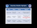 Hazardous Weather Briefing for Tuesday April 29th, 2014