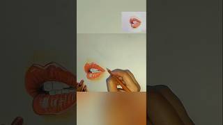 Realistic Lips Drawing Step by Step | Glossy Lip Art Tutorial | Sketch Universe #shorts