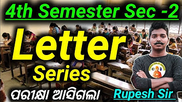 4th Semester Qlt Math Letter Series Class By Rupesh Sir || Quantitative And Logical Thinking Sec -2