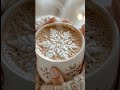 Cozy Winter Morning: Hot Cocoa & Snowflake Latte Art