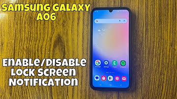 How To Enable/Disable Lock Screen Notification On Samsung Galaxy A06 #new