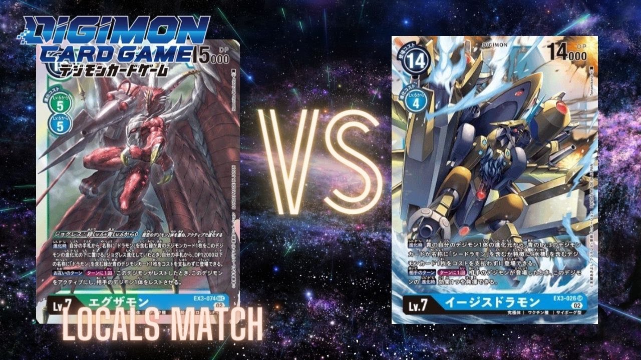Examon Vs Aegisdramon EX3 Digimon locals match - YouTube