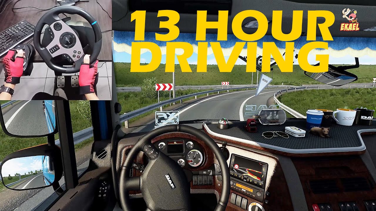 13 HOUR DRIVING | ETS2 GAMEPLAY | PXN V9 STEERING WHEEL