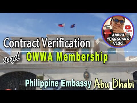 Contract Verification and OWWA Membership | Philippine Embassy Abu Dhabi