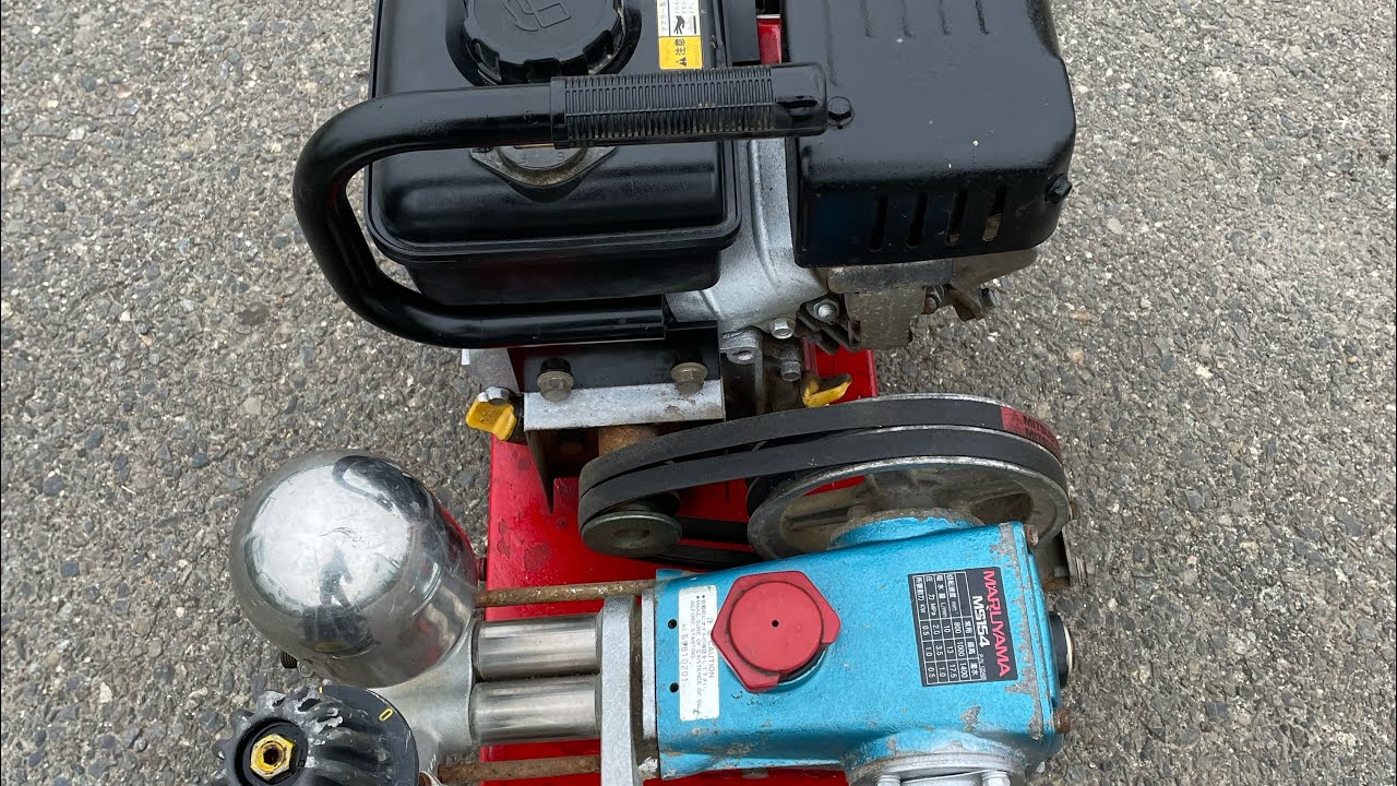 丸山 セット動噴 MS154EA 動力噴霧機 動作品 吸水ホース付き すぐ使う