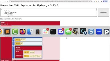 Recursive JSON Explorer In Alpine.js 3.13.5